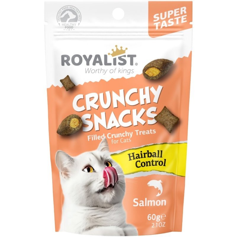 Royalist Crunchy Snacks Salmon Hairball Kedi Ödül Maması 60 GR