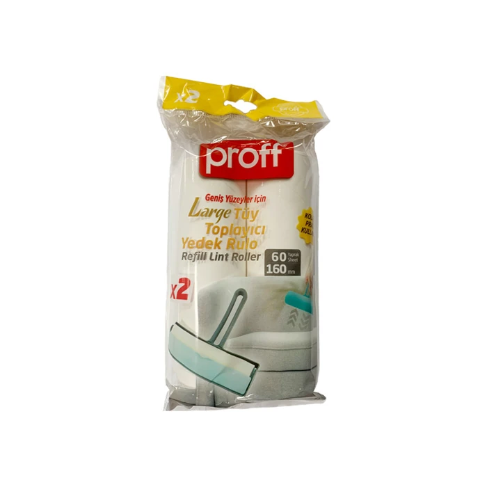 Proff Tüy Toplayıcı Yedek Rulo 2'li Large 16 cm 60 Yaprak