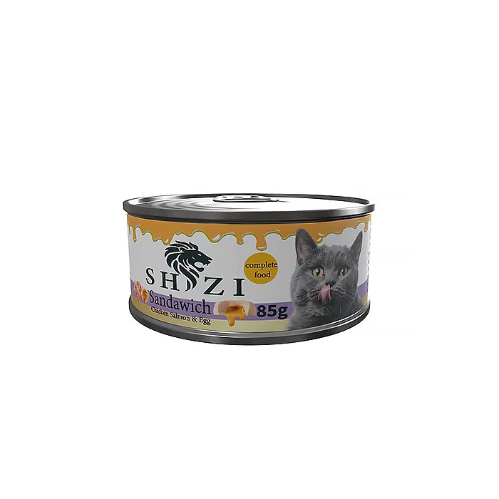 Shizi Tavuk Etli Somonlu ve Yumurtalı Ezme Kedi Konservesi 85gr
