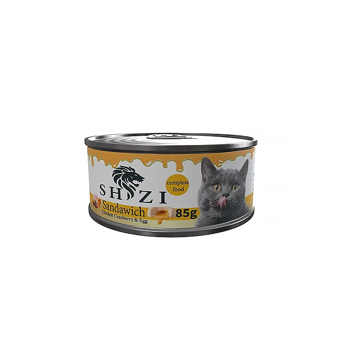 Shizi Tavuk Etli Kızılcık Soslu ve Yumurtalı Ezme Kedi Konservesi 85gr